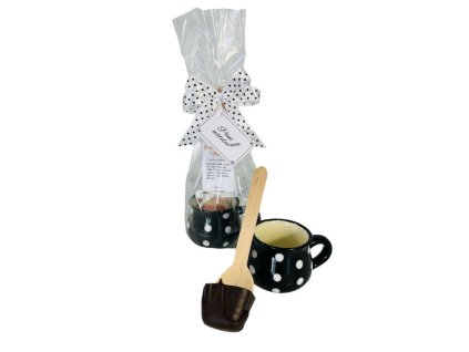 a hrníček + lž černý 700