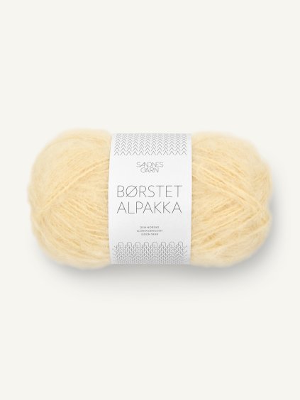 Børstet Alpakka 2112 - Lys Gul