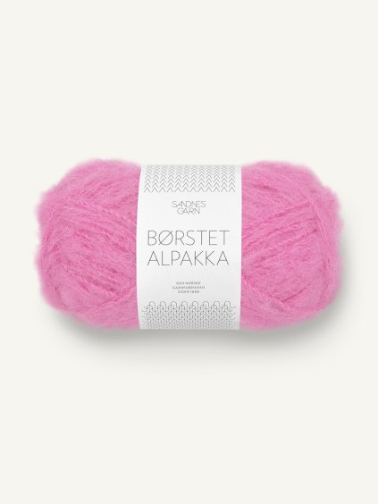 Børstet Alpakka 4626 - Shocking Pink