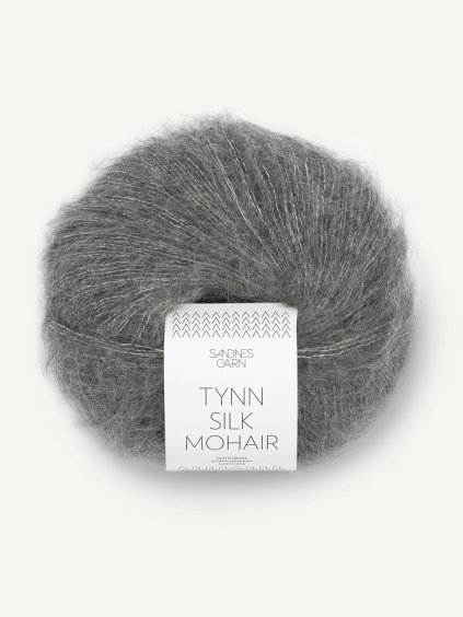 Tynn Silk Mohair 1053 - Mørk Gråmelert