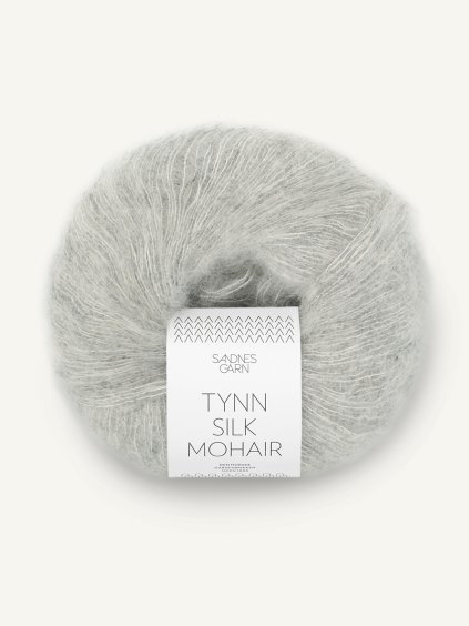 Tynn Silk Mohair 1022 - Lys Grå Melert