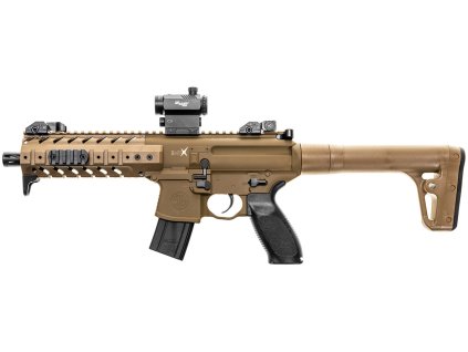 14878 1 vzduchovy samopal sig sauer mpx fde red dot kalibru 4 5 mm olovene diabolo