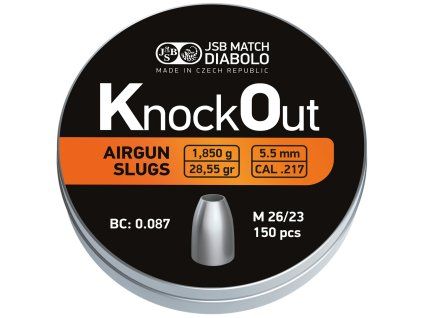 Diabolo JSB KnockOut Slugs .217 150ks cal.5,5mm