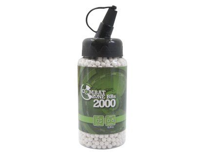Kuličky BB 6mm 0,20g 2000 ks bílé Combat Zone