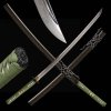 katana Midori No Pen T-10 Carbon Steel, Real Gunome Midare Hamon, Yokote