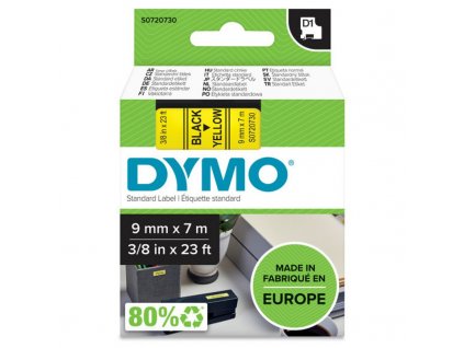 páska DYMO 40918 9mm, 7m, čierno žltá