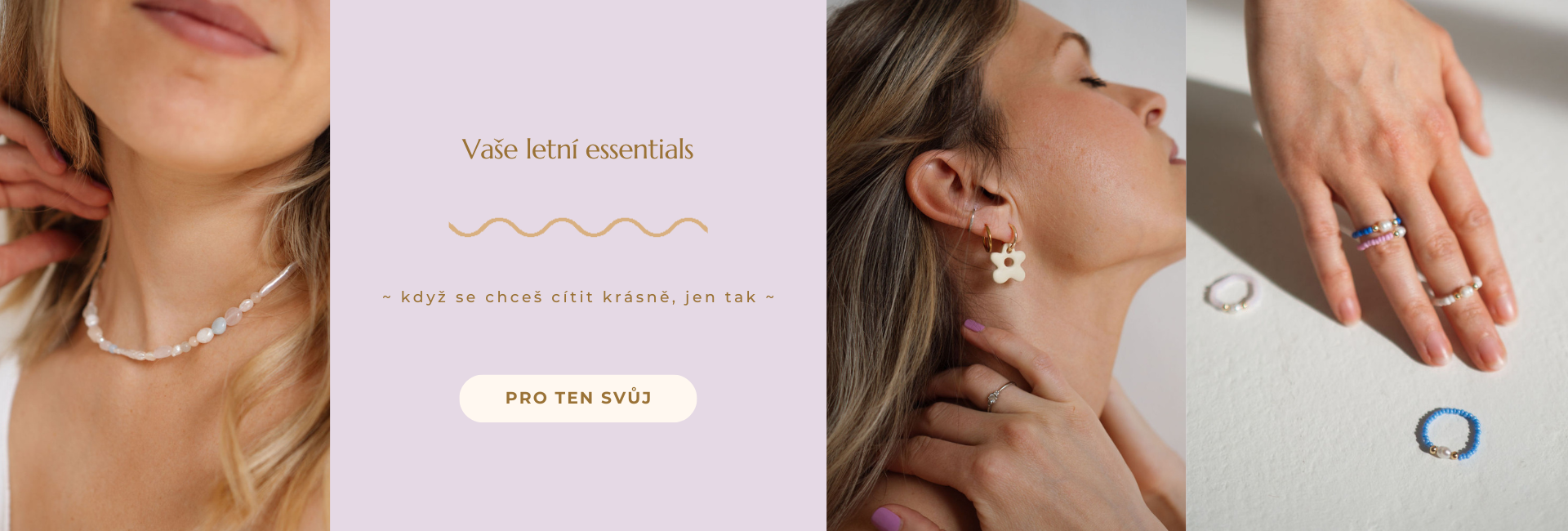 letni essentials nahrdelník minerály růženín akvamarín bílý citrín ženské jemné říční perla