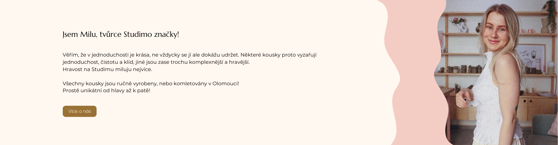 o mně kdo jsem keramika nahrdelník pottery hrnek kalíšek pozlacený Olomouc lokální