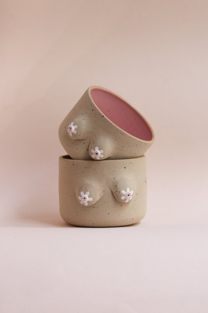 Prsáč kalíšek růžový s kytičkou