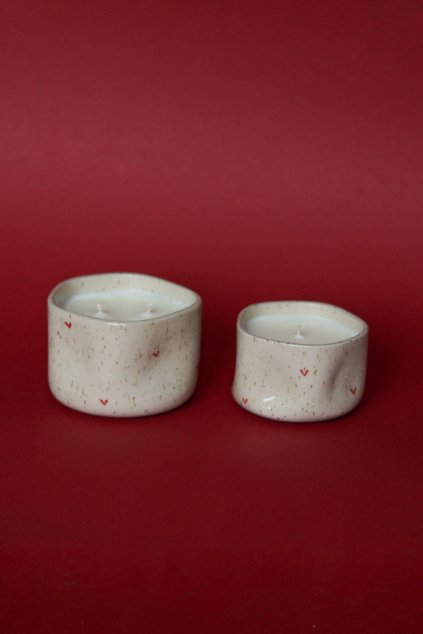 Svíčka tečkatá se srdíčky