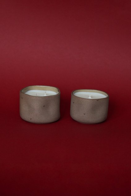 Svíčka toffee se srdíčky