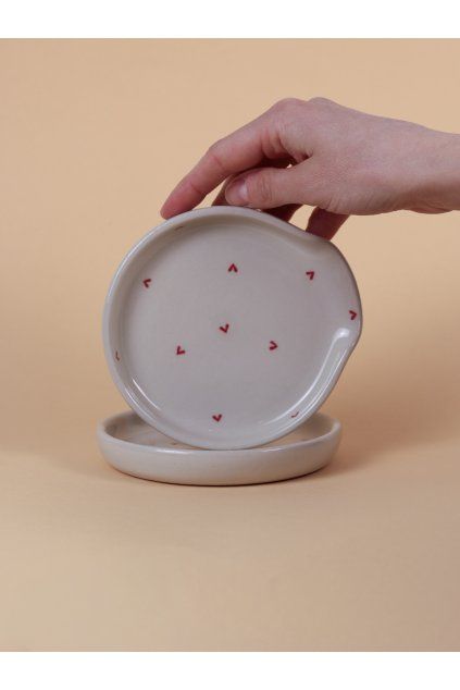 Spoon rest červená srdíčka