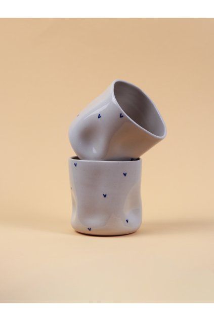 Iced cup modrá srdíčka