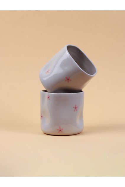 Iced cup růžové jarní kytičky