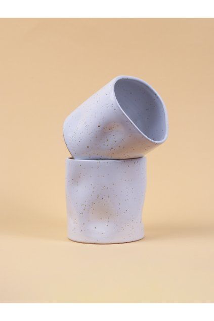 keramický iced cup bílý pomačkaný na ledové drinky, Studimo