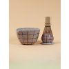 ručně točený matcha set, chawan a chasen holder, mřížka, Studimo