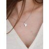 stříbrné srdíčko Little Heart na krku, jemný řetízek