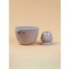 ručně točený matcha set, chawan a chasen holder, růžové kytičky, Studimo