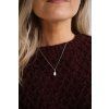 říční perla Harmonie na stříbrném řetízku, stříbro 925