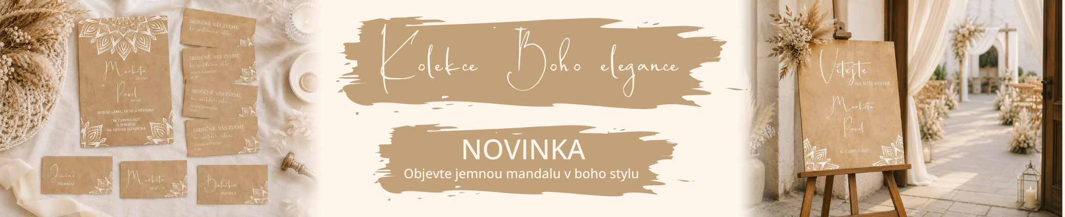 Svatební tiskoviny - svatební oznámení, svatební pozvánky, svatební jmenovky, uvítací cedule