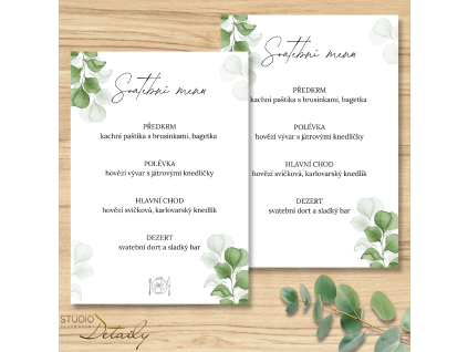 Svatební menu - různé styly