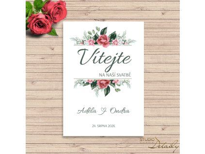Svatební uvítací cedule - různé styly
