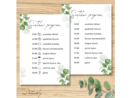Svatební program - různé styly