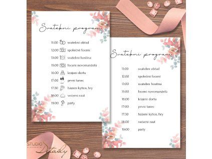 Svatební program - různé styly