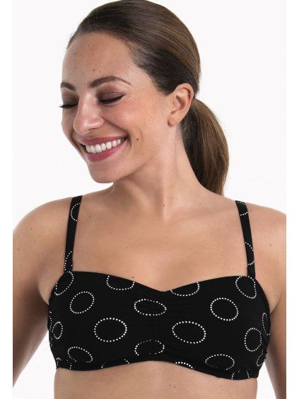 Protetický vrchní díl plavek SANTA ANNA M6 black/silver (Velikost 36C)