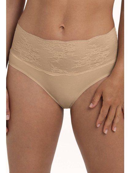 Kalhotky Essential Lace vyšší desert (Velikost M)