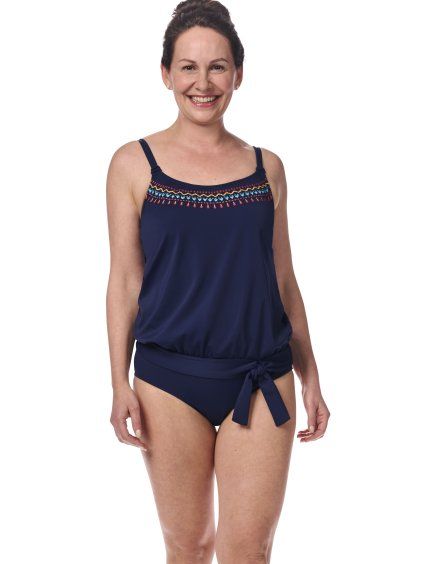 Protetické tankini THASSOS BL navy/multi (Velikost 40/D)