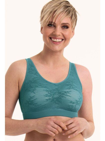 Protetická podprsenka ESSENTIAL LACE light smaragd (Velikost XS)