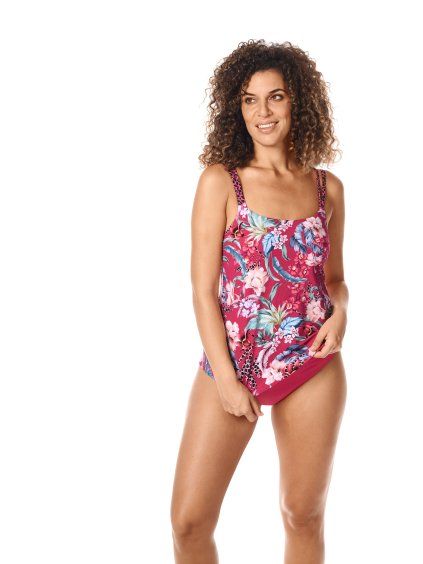 Protetické tankini COZUMEL TA deep pink (Velikost 38/B)