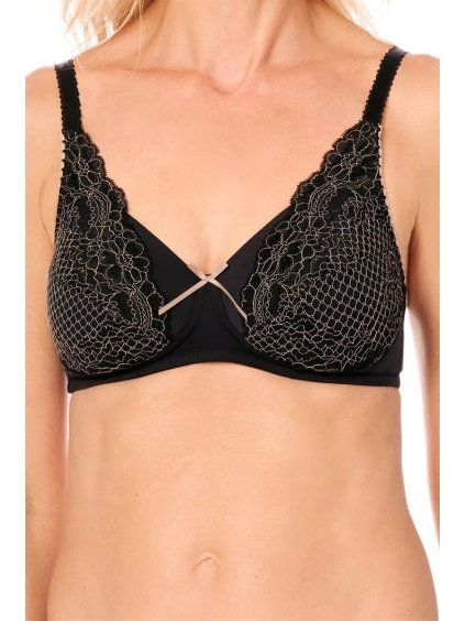 Protetická podprsenka ALINA SBP black/sand (Velikost 80C)