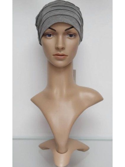 bambusovy turban grey melange