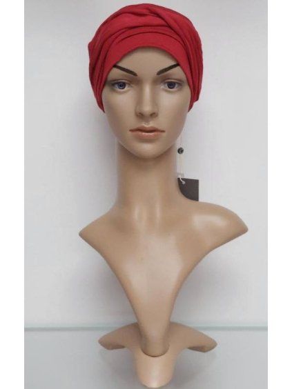 bambusovy turban s nasitou celenkou red bud