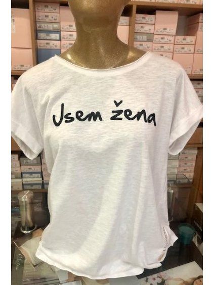 Tričko JSEM ŽENA bílé (Velikost S)