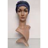Bambusový turban s našitou čelenkou blue