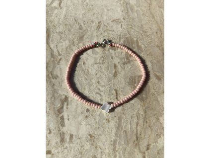 pink matte murano bracelet