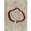 Signature red Murano deadstock and pearl bracelet