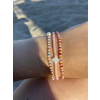 pink matte murano bracelet on hand