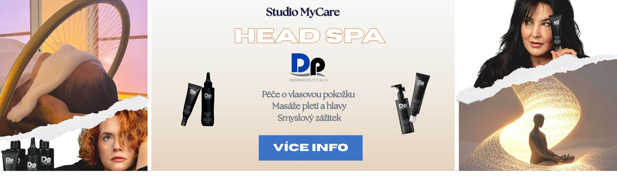 Head Spa ošetření s produkty DpDermaceuticals v salonu MyCare Praha 6