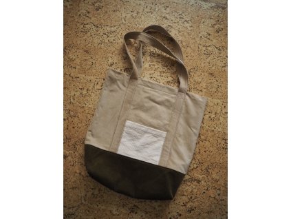 Manšestrová taška béžová