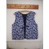 Oboustranná vesta modrá s květy