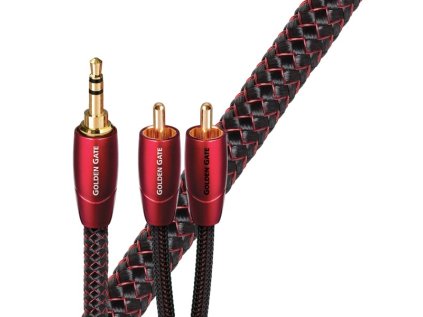 audioquest golden gate jr audio kabel 3 5 jack 2 x rca