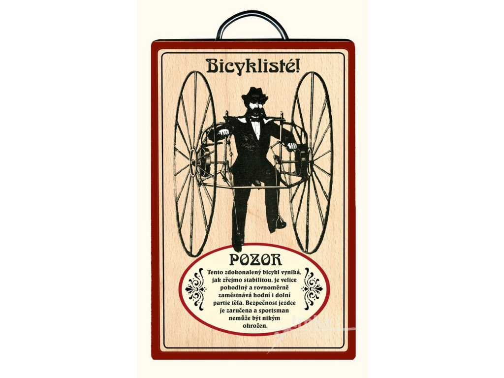 Bicyklisté dřevěné dekorační prkénko