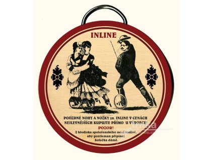 Pojízdné nohy zn INLINE dřevěné dekorační prkénko
