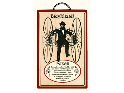 Bicyklisté dřevěné dekorační prkénko