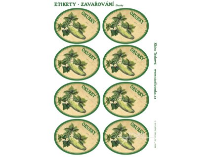 Samolepící etikety zavařování okurky 3