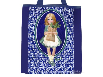 Plátěná nákupní taška džínová Proto jsem tak štíhlá